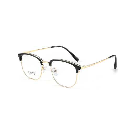 TR Metal Eyebrow Glasses Business-Casual Trendy Semi-Rimmed Anti-Blue-Light Glasses 8155 50 Pairs