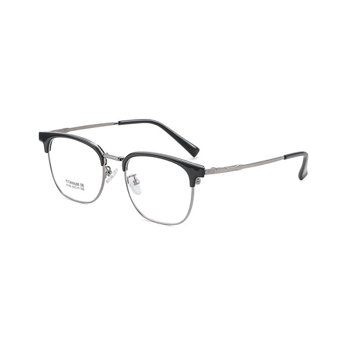 TR Metal Eyebrow Glasses Business-Casual Trendy Semi-Rimmed Anti-Blue-Light Glasses 8156 50 Pairs