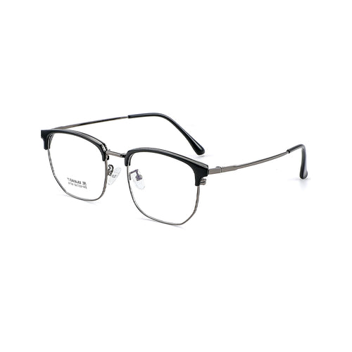 TR Metal Eyebrow Glasses Business-Casual Trendy Semi-Rimmed Anti-Blue-Light Glasses 8136 50 Pairs