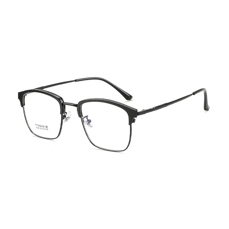 TR Metal Eyebrow Glasses Business-Casual Trendy Semi-Rimmed Anti-Blue-Light Glasses 8188 50 Pairs